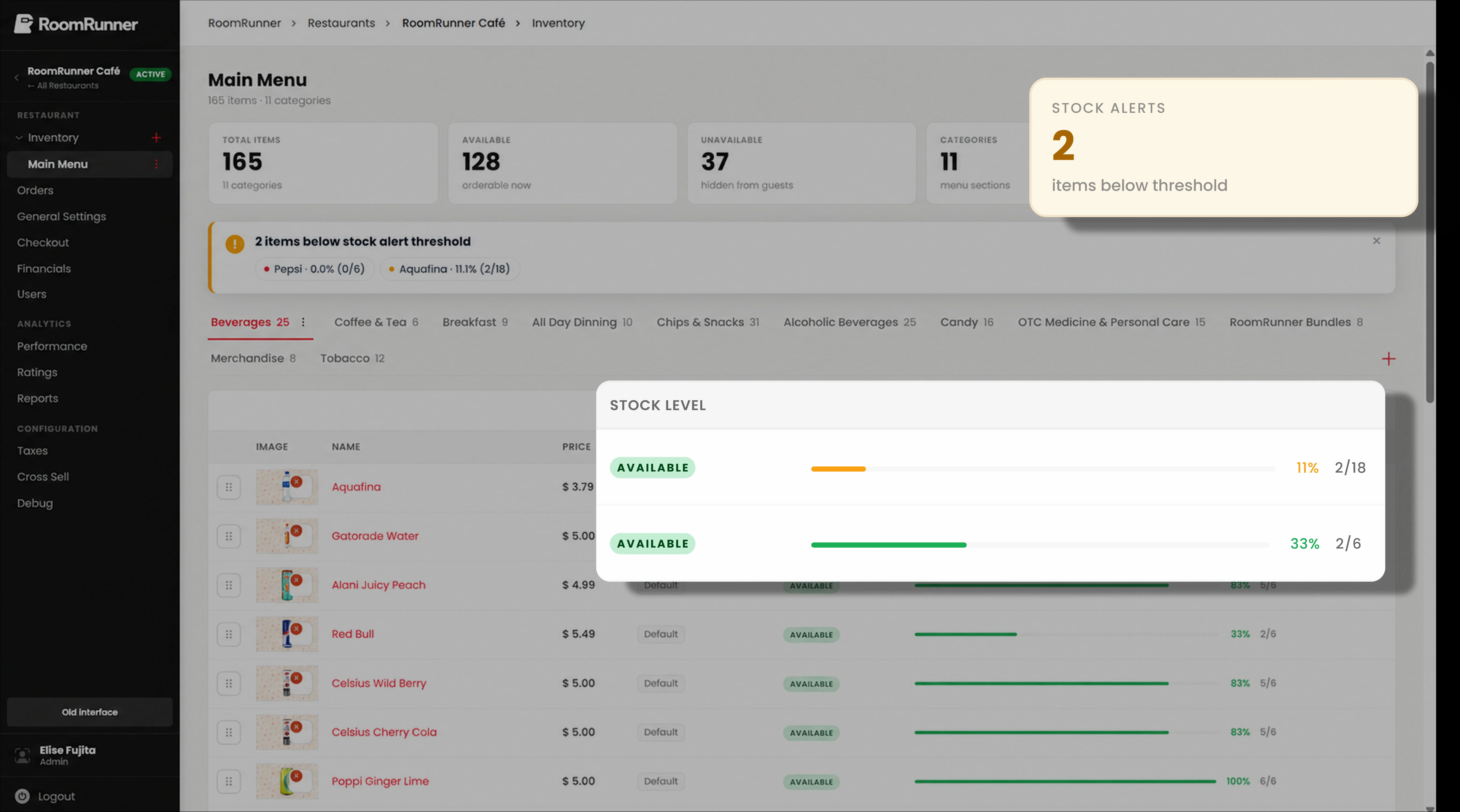 Inventory panel